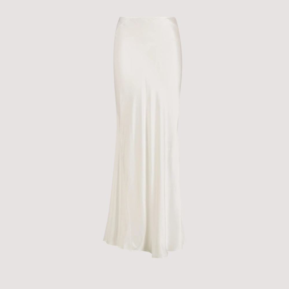 DISSH Charli White Satin Maxi Skirt